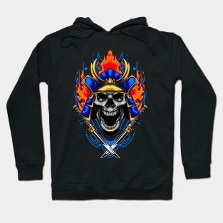 Fire Samurai Skull 03 Hoodie